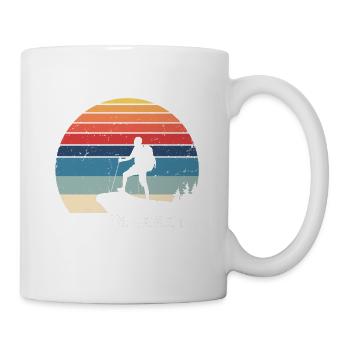 Retro Vintage I Hike To Born Off The Crazy Present - Tasse - Weiß - Rechts