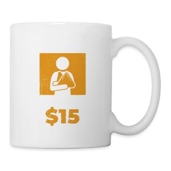 Broken Arm Story 15 $ pour le malheureux - Mug blanc - blanc - Droite