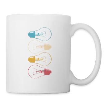 Idee Glühbirne Licht Gehirn cool Lampe Denken 1 - Tasse - Weiß - Rechts