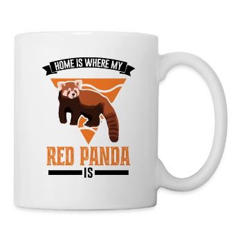 Home is where my Red Panda is Roter Panda - Mug - white - Right