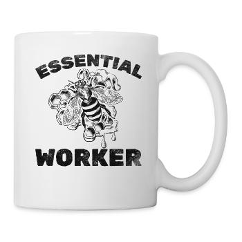Essential Worker beekeepers work honey bees - - Mug - white - Right