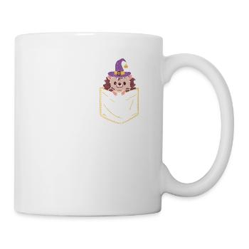 Pocket Hedgehog Witch Pumpkin Halloween Tier - Tasse - Weiß - Rechts