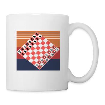 Chess Is The Answer Cool Retro T-Shirt Present - Tasse - Weiß - Rechts