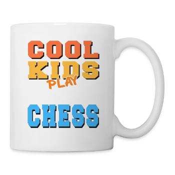 Cool Kids Play Chess Awesome Retro T-Shirt - Tasse - Weiß - Rechts