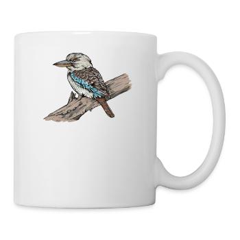 Kookaburra I Eisvogel Naturschutz für Ornithologe - Tasse - Weiß - Rechts