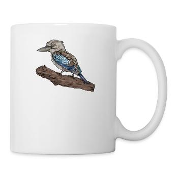 Kookaburra I Eisvogel Naturschutz für Ornithologe - Tasse - Weiß - Rechts