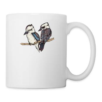 Kookaburra I Eisvogel Naturschutz für Ornithologe - Tasse - Weiß - Rechts