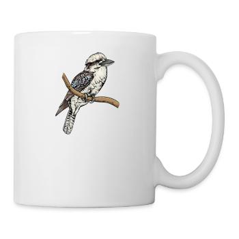 Kookaburra I Eisvogel Naturschutz für Ornithologe - Tasse - Weiß - Rechts