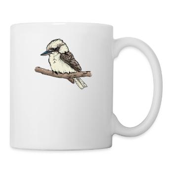 Kookaburra I Eisvogel Naturschutz für Ornithologe - Tasse - Weiß - Rechts
