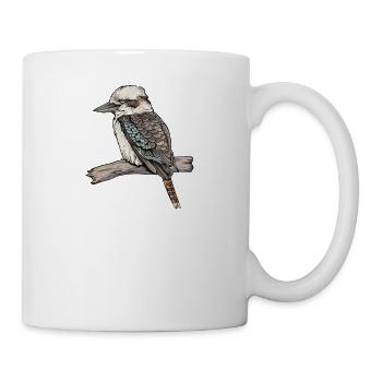 Kookaburra I Eisvogel Naturschutz für Ornithologe - Tasse - Weiß - Rechts