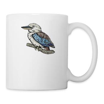 Kookaburra I Eisvogel Naturschutz für Ornithologe - Tasse - Weiß - Rechts