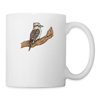 Kookaburra I Eisvogel Naturschutz für Ornithologe - Tasse - Weiß - Rechts