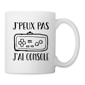 J'peux pas j'ai console - Mug blanc - blanc - Droite