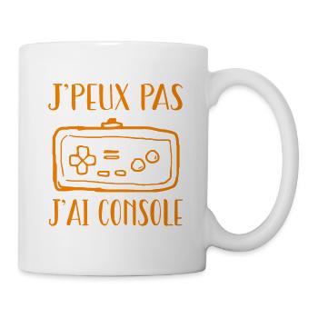 J'peux pas j'ai console - Mug blanc - blanc - Droite
