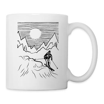 Skiing Skiing Skiing Skiing Skis - Mug - white - Right