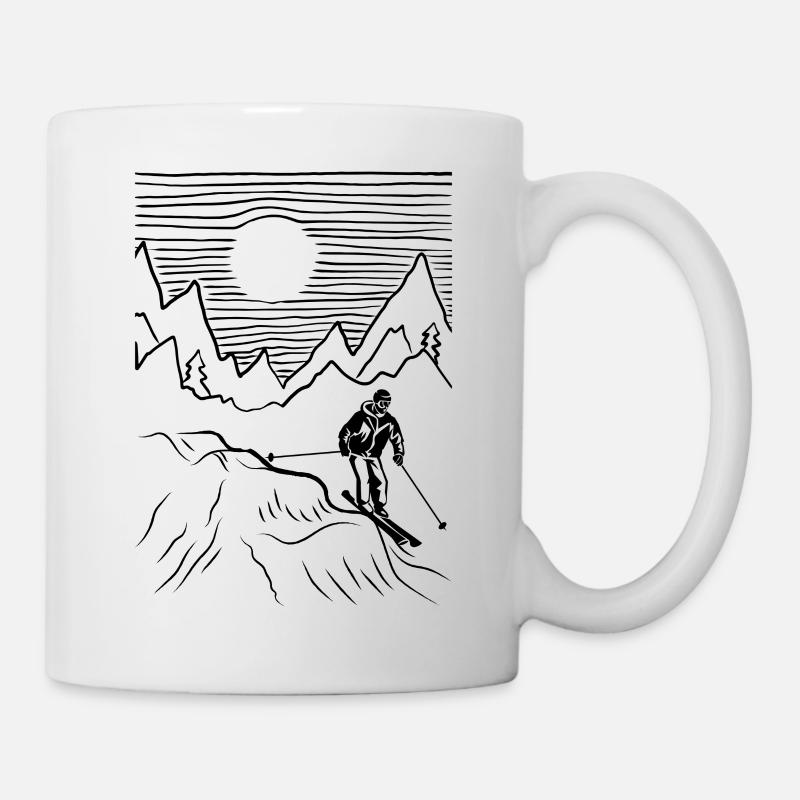 Ski Ski Ski Skis - Mug blanc - blanc
