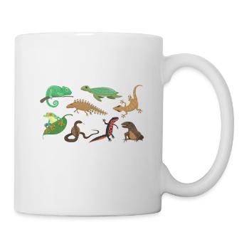 Ich Würde Eher Reptilien-amphibien Herpingen - Tasse - Weiß - Rechts