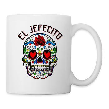 Sugar Skull El Jefecito The Little Boss Dia De Los - Mug - white - Right