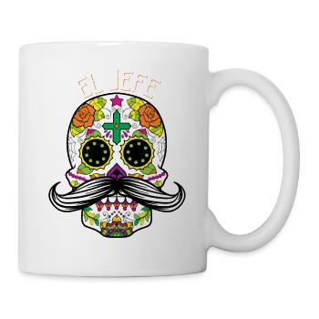 Sugar Skull El Jefe The Boss Dia De Los Muertos Ci - Mug - white - Right