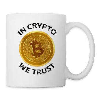 In Crypto We Trust Large Bitcoin Coin Design Tradi - Mug - white - Right