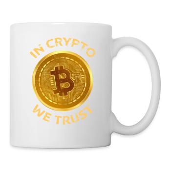 In Crypto We Trust Large Bitcoin Coin Design Tradi - Mug - white - Right