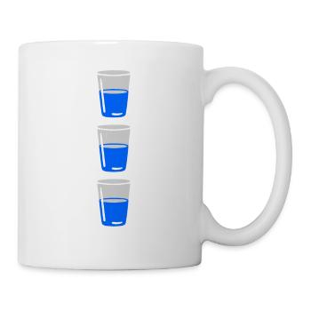 Ingenieurglas halb voll halb leer Lustiger Ingenieur - Tasse - Weiß - Rechts
