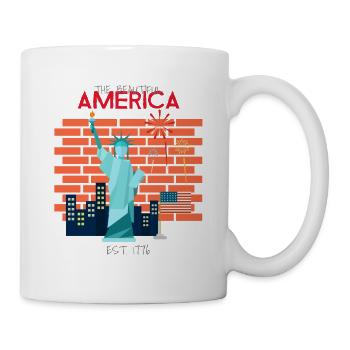 Beautiful America - Tasse - Weiß - Rechts
