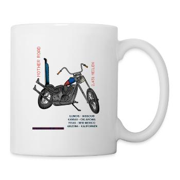 Motorrad Route - Tasse - Weiß - Rechts