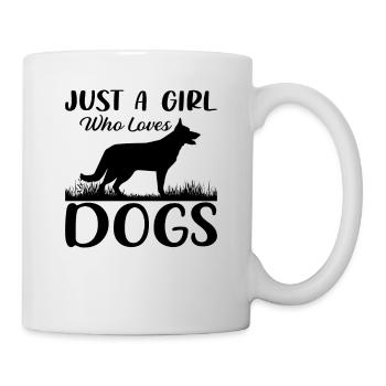JUST A GIRL WHO LOVES DOGS - Mug - white - Right