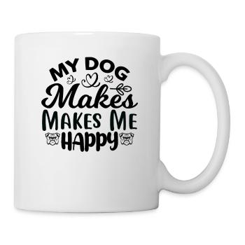 Mon chien me rend heureux - Mug blanc - blanc - Droite