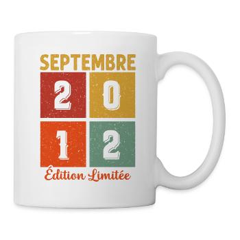 Septembre 2012 Original Idée Cadeau Anniversaire - Mug blanc - blanc - Droite