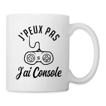 j'peux pas j'ai console - Mug blanc - blanc - Droite