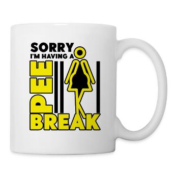 Pregnancy Funny Announcement I'm Having a Pee - Mug - white - Right