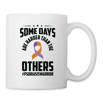 Psoriasis Warrior Some Days are Harder Awareness - Mug - white - Right