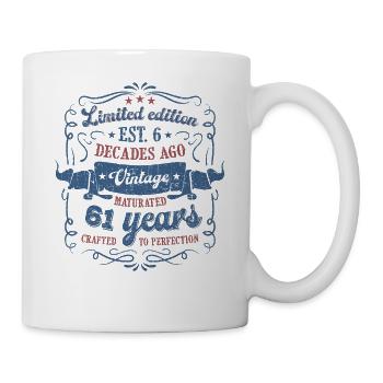 Vintage Légendaire - Vieilli parfaitement 61ème anniversaire - Mug blanc - blanc - Droite