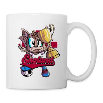 England Fußball - Tasse - Weiß - Rechts