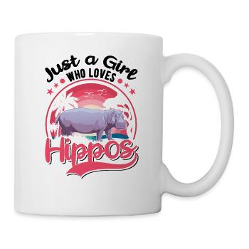 Juste une fille qui aime Hippo Hippo Hippo Hippo Hippo Hippo - Mug blanc - blanc - Droite