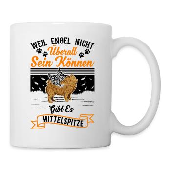 Mittelspitz Engel - Tasse - Weiß - Rechts
