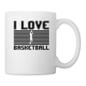 I love basketball - Mug - white - Right