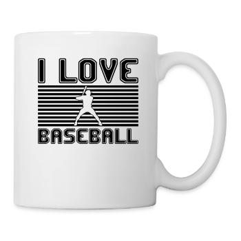 I love baseball - Mug - white - Right