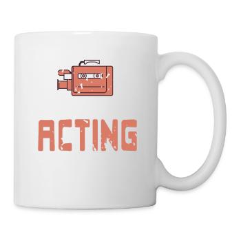 If It Involves Acting Count Me In Funny Vintage - Mug - white - Right