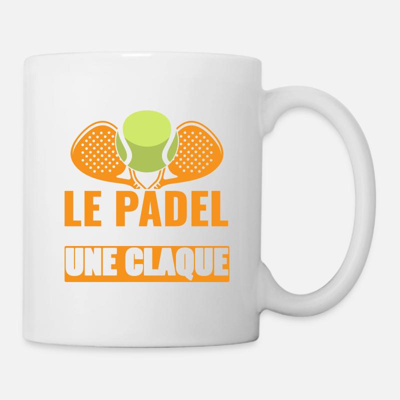 Le padel | Pour les joueurs de padel | Logo - Mug blanc - blanc