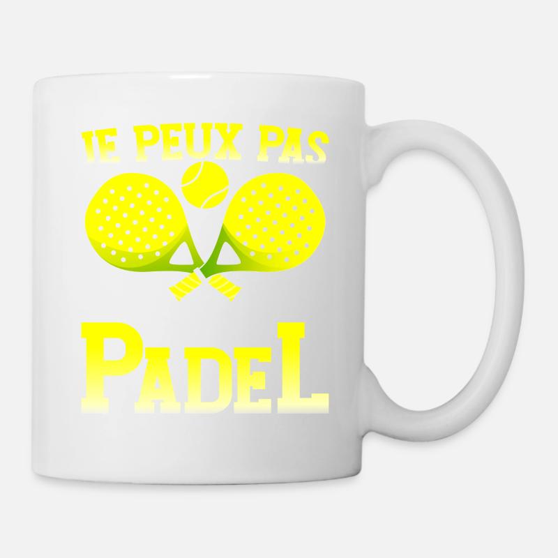 Je peux pas j'ai padel | Logo et dessin padel - Mug blanc - blanc
