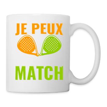 Je peux pas j'ai match | Joueur de padel | design - Mug blanc - blanc - Droite