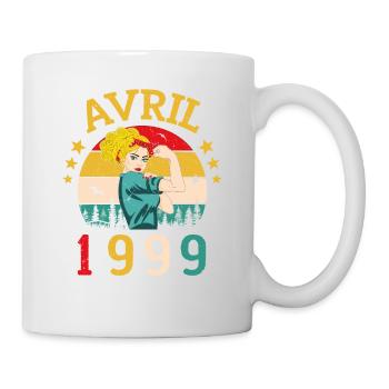 Avril 1999 Anniversaire Vintage Happy Birthday - Mug blanc - blanc - Droite
