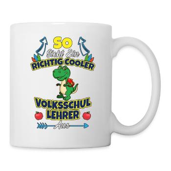 Volksschullehrer Volksschule Lehrkraft Lehrer - Tasse - Weiß - Rechts