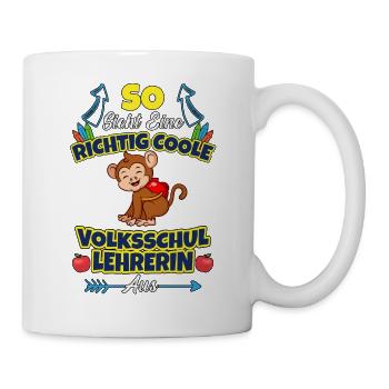 Volksschullehrerin Volksschule Lehrkraft Lehrerin - Tasse - Weiß - Rechts