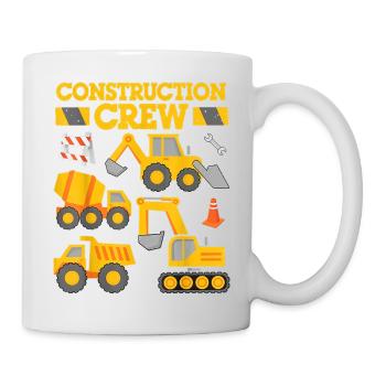 Construction Crew Worker Excavator Equipment Gift - Mug - white - Right