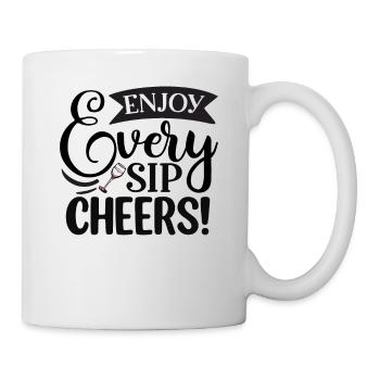 Profitez de chaque gorgée d’acclamations - Mug blanc - blanc - Droite
