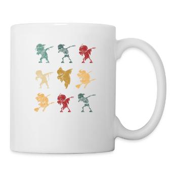 Dabbing Halloween Skelett Zombie Geist Hexe Scary - Tasse - Weiß - Rechts